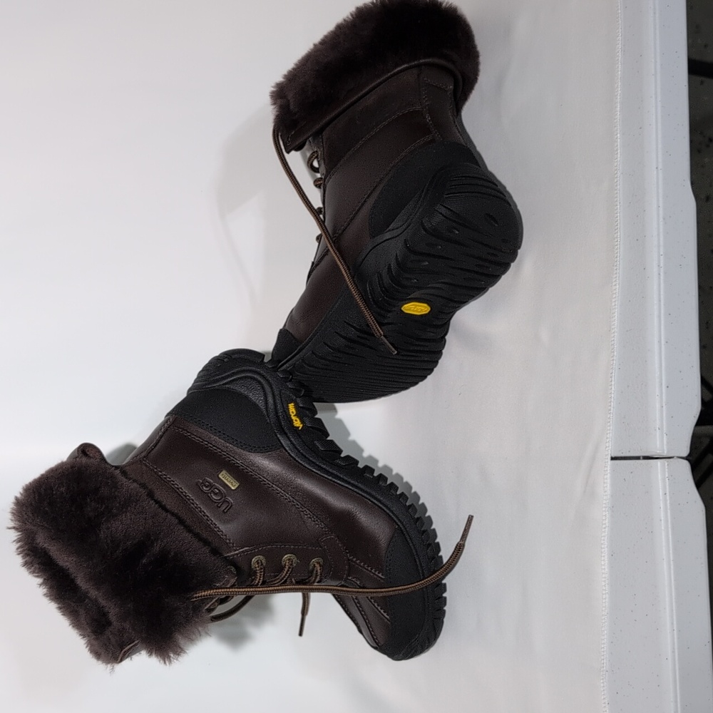 UGG Dark Brown Lace-Up Winter Boots - Picture 5 of 11